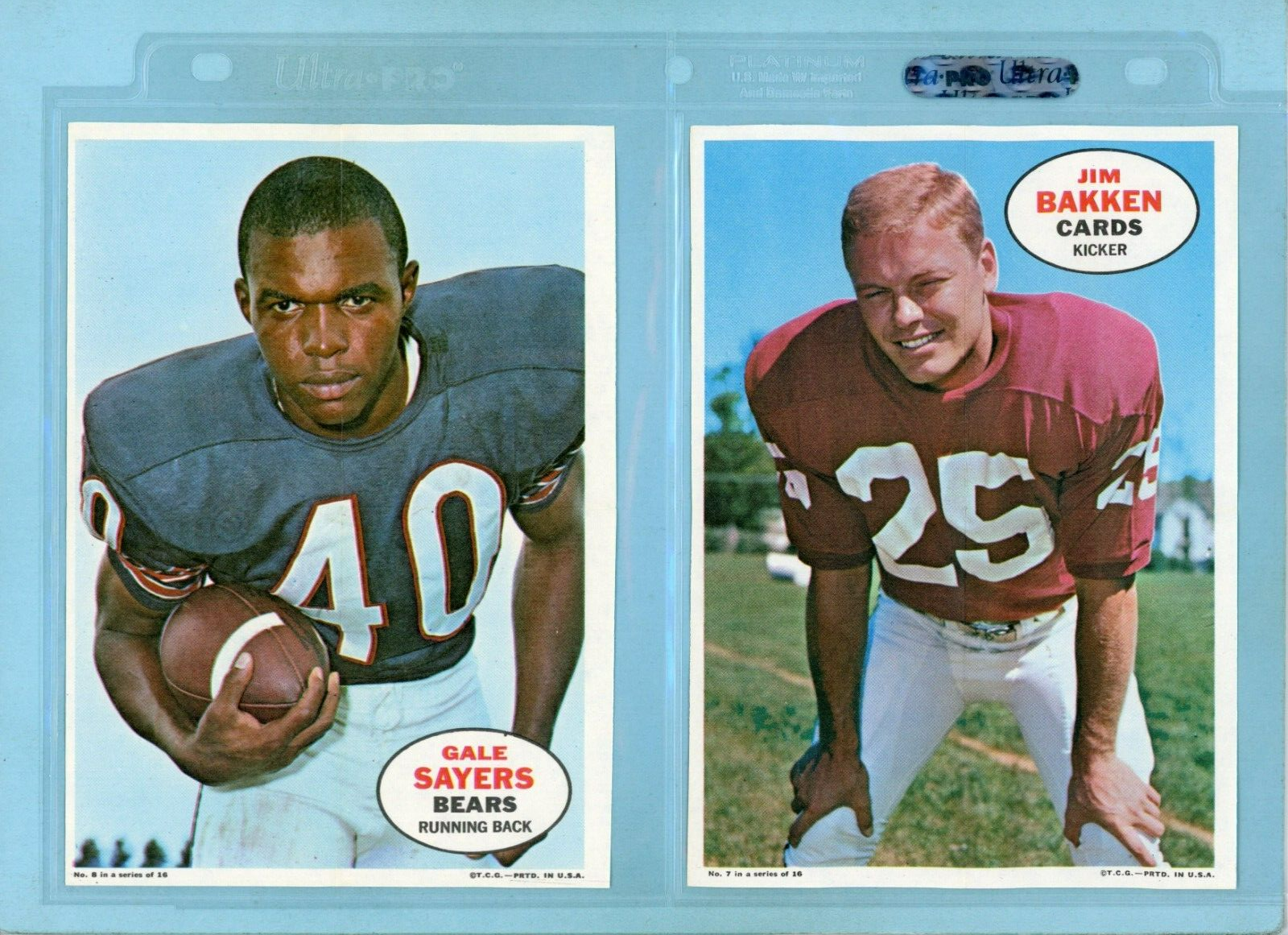 1968 Topps Complete Set of 16 Football Posters