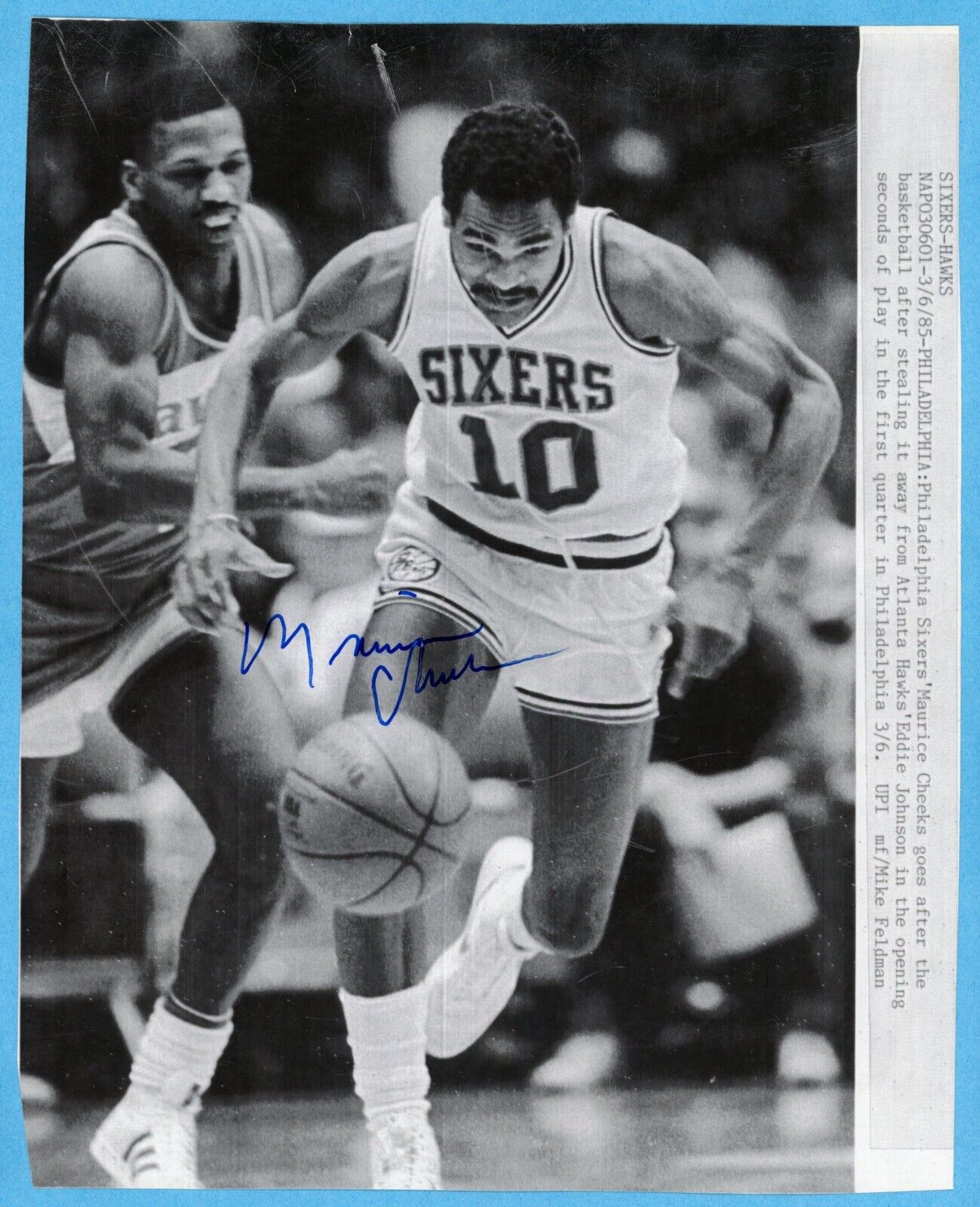 Maurice Cheeks Philadelphia 76ers Signed 8x10 Photo Print Auto w B&E Hologram