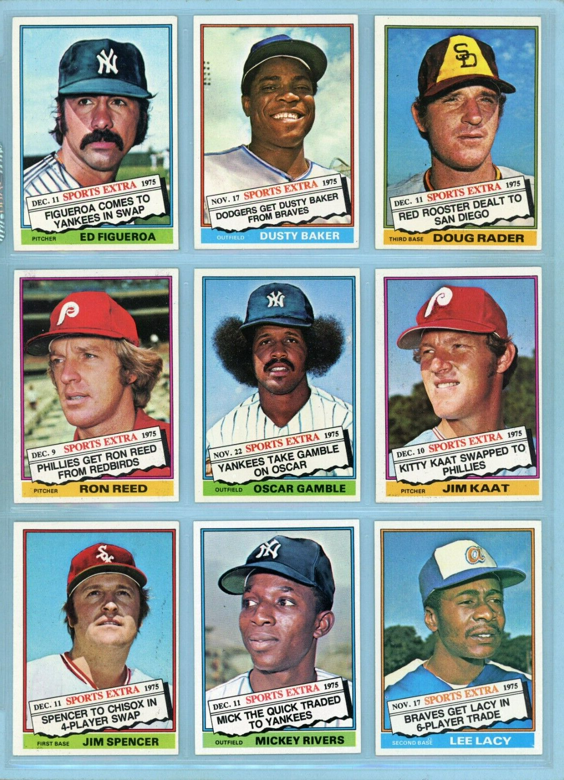 1976 Topps Traded Complete Set of 44 Baseball Cards Ex/Mt - NM