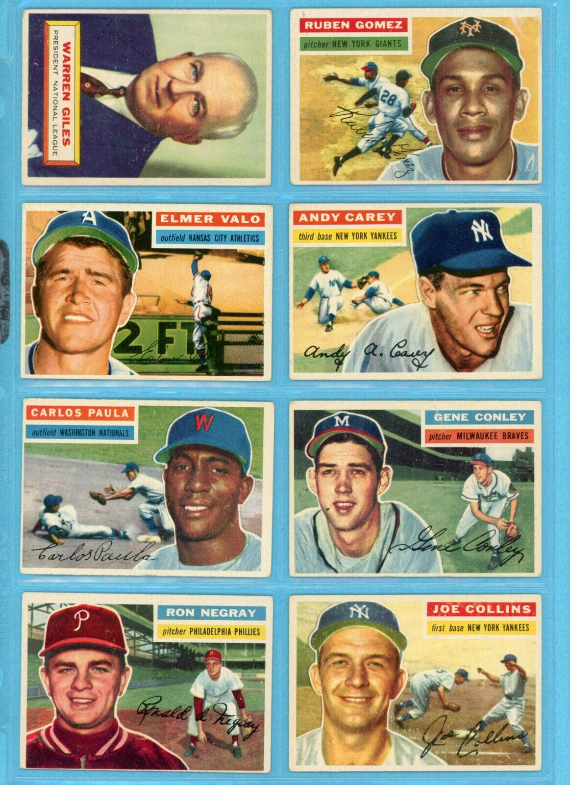 1956 Topps Starter Set Lot of 40 Different White Back Baseball Cards Vg/Ex