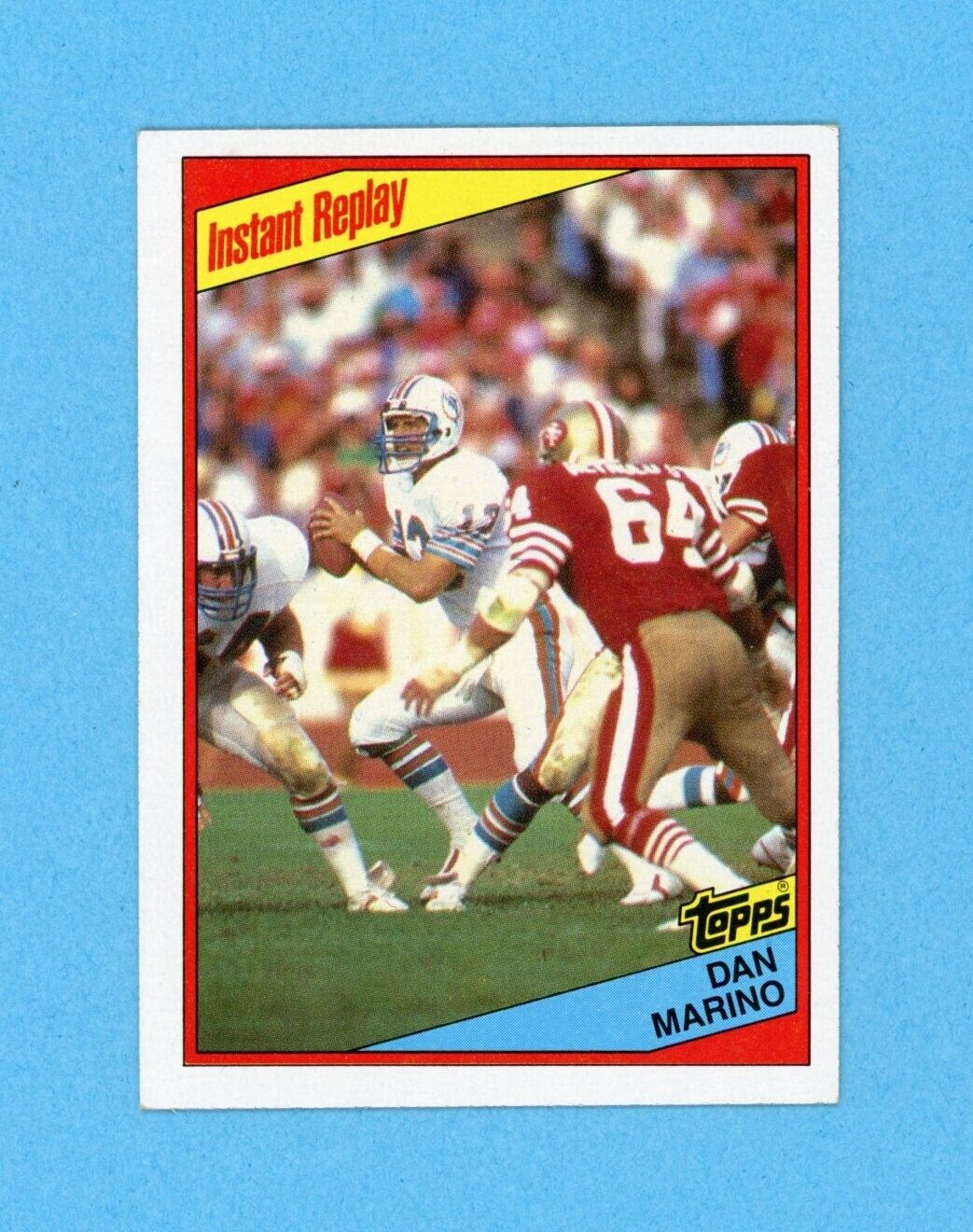 1984 Topps #124 Dan Marino In Action Miami Dolphins Football Card EX+ - Ex/Mt