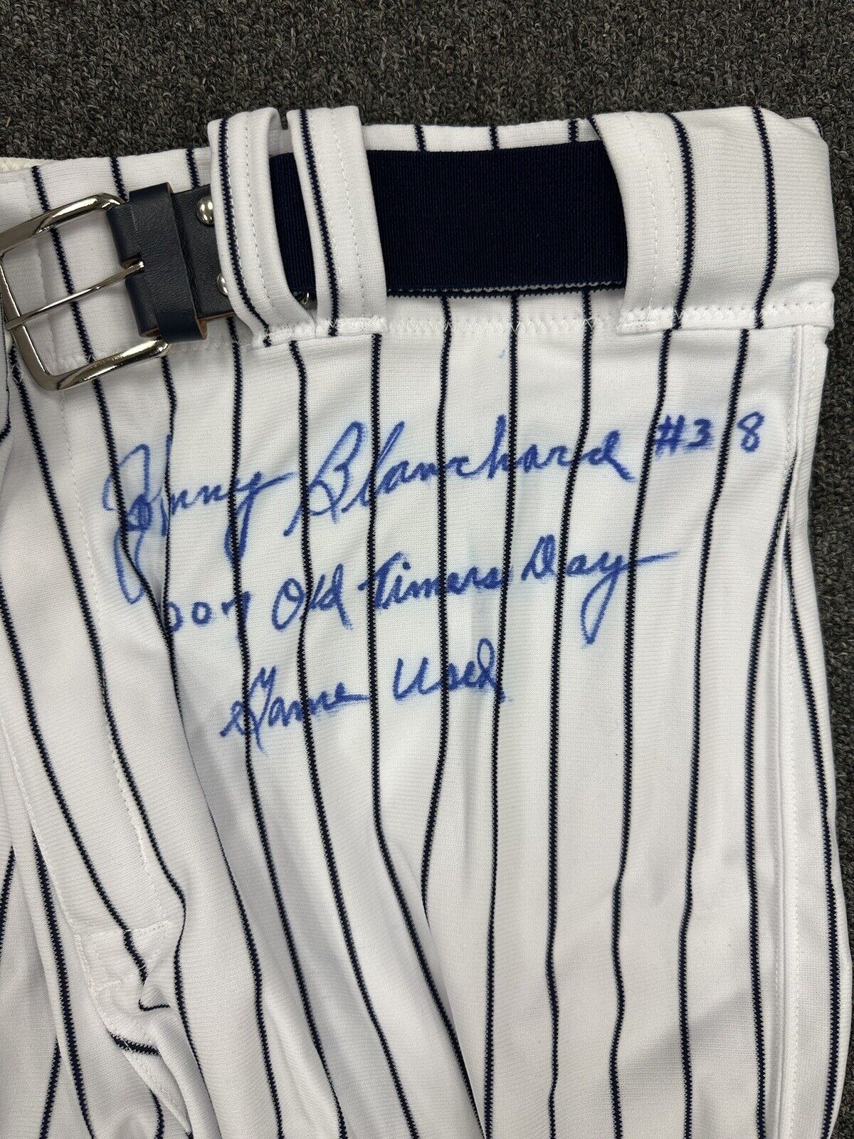 2007 Johnny Blanchard Yankees SIGNED 2x GAME USED Old Timers Day Jersey & Pants