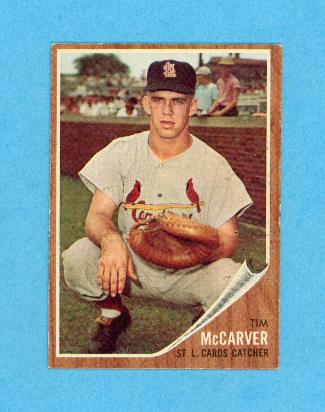 1962 Topps #167 Tim McCarver St. Louis Cardinals Rookie Baseball Card Ex-Ex+