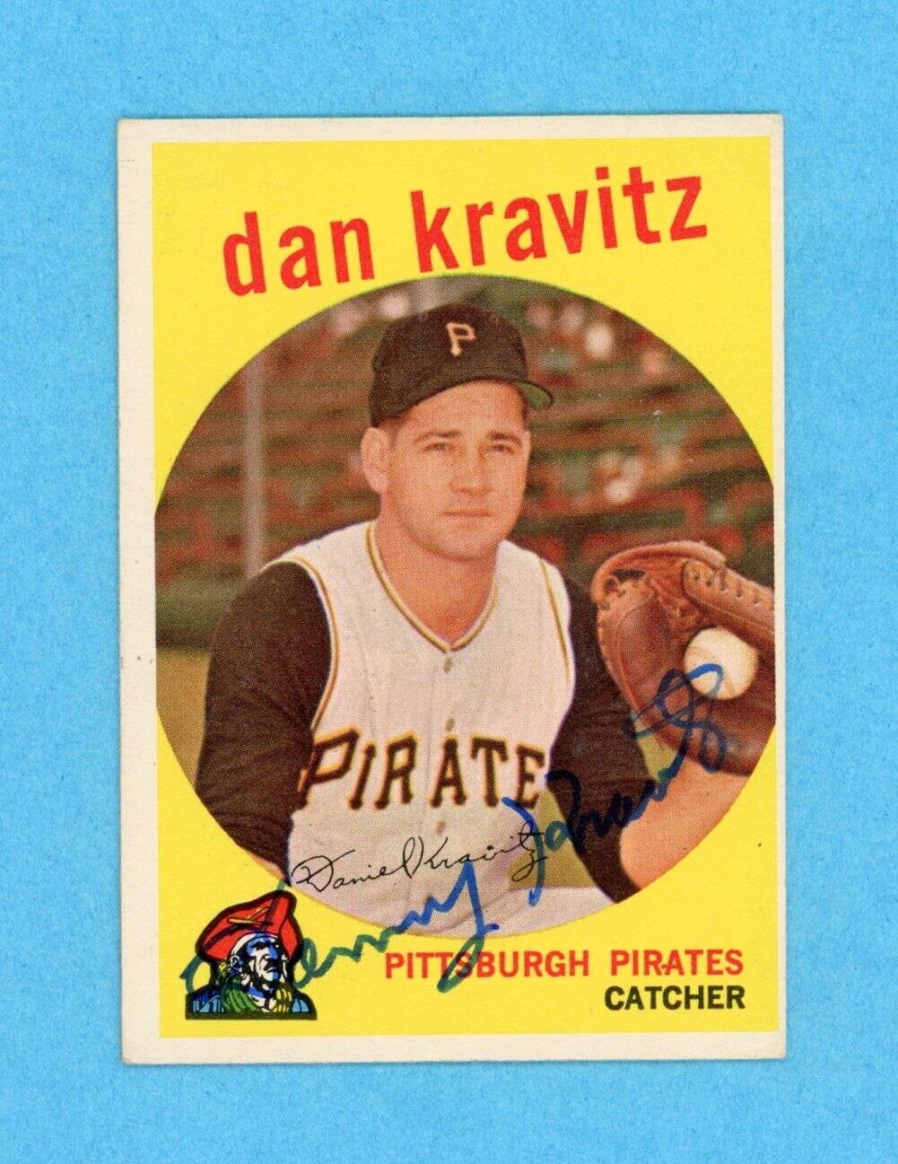 Dan Kravitz Signed 1959 Topps Card #536 • Auto with B&E Hologram