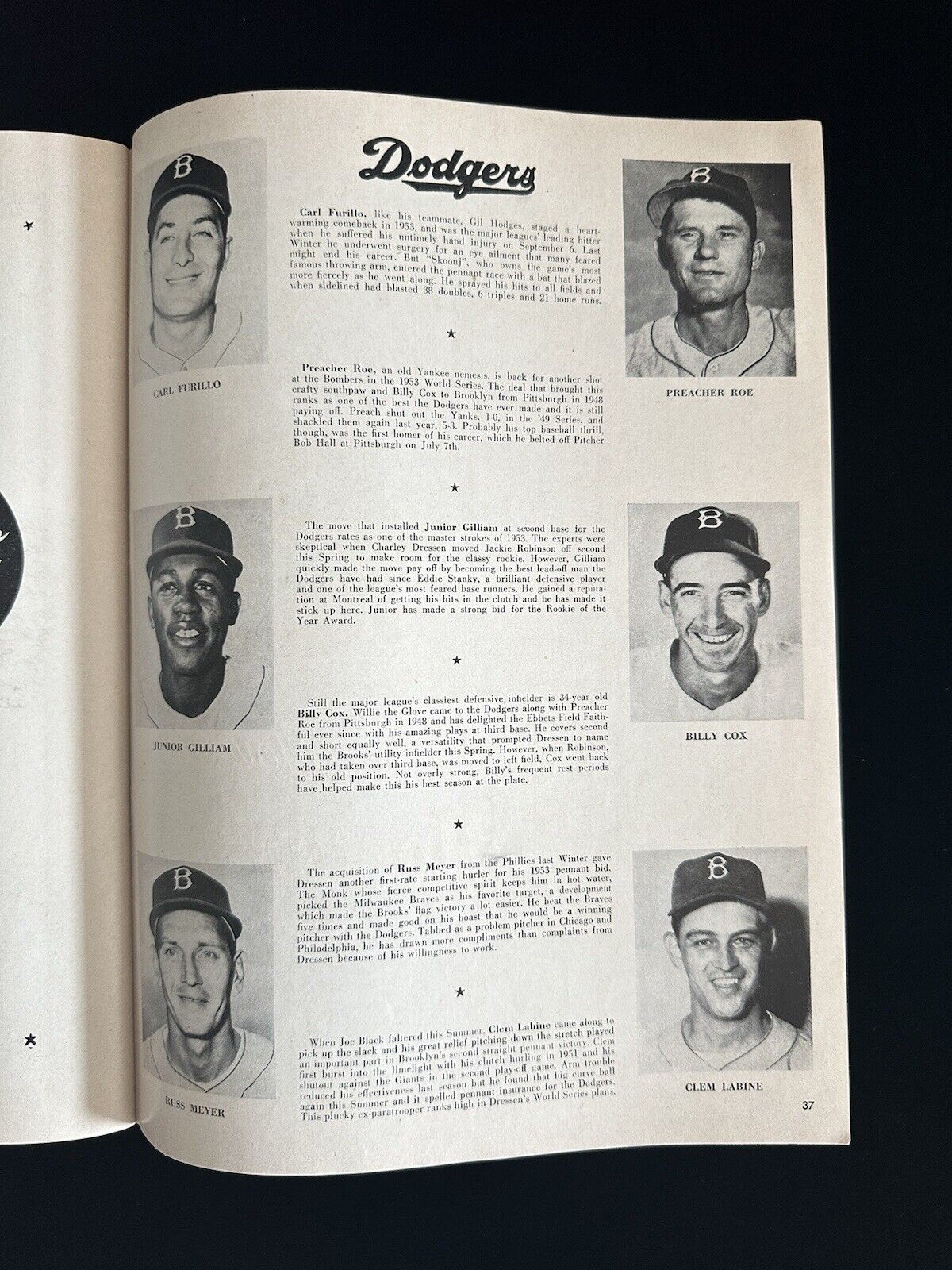 1953 NY Yankees World Series Program vs Brooklyn Dodgers - Partially Scored - EX