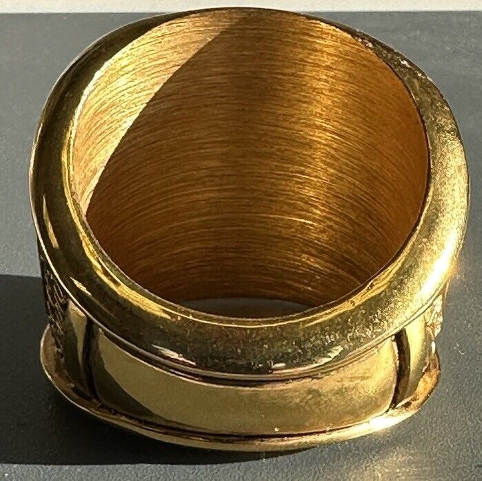 c. 1980s New York Mets Shea Stadium Souvenir Oversized 6 ounce Gold Plated Ring