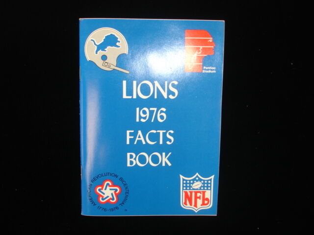 1976 NFL Detroit Lions Media Guide EX+