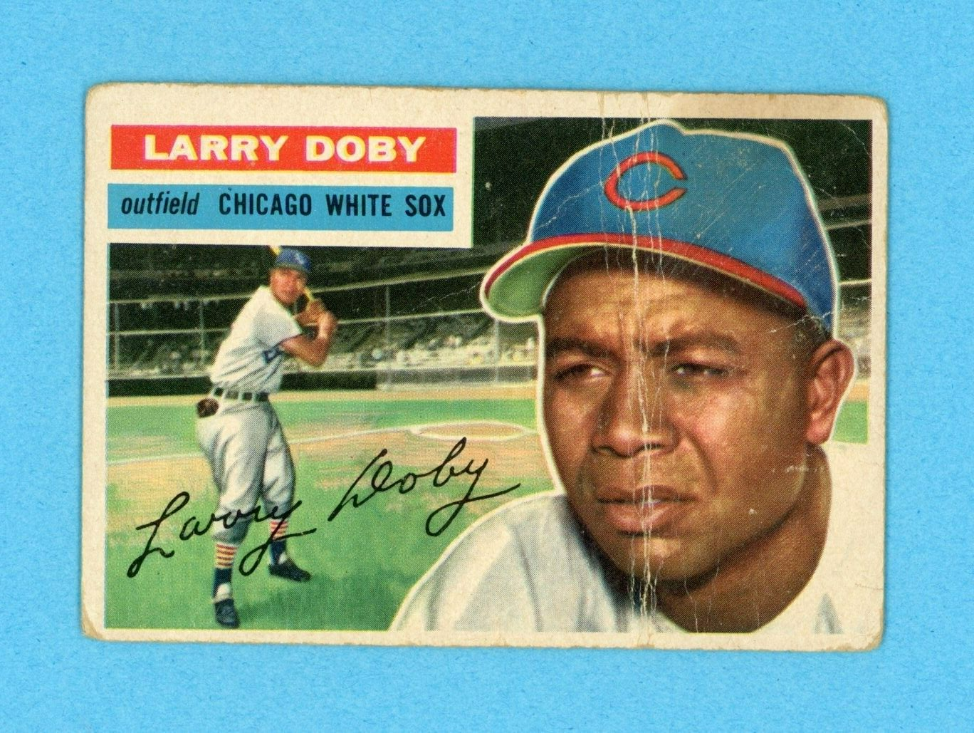 1956 Topps #250 Larry Doby Chicago White Sox Baseball Card Low Grade