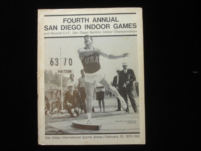 February 20, 1970 Fourth Annual San Diego Indoor Games Media Guide EX+