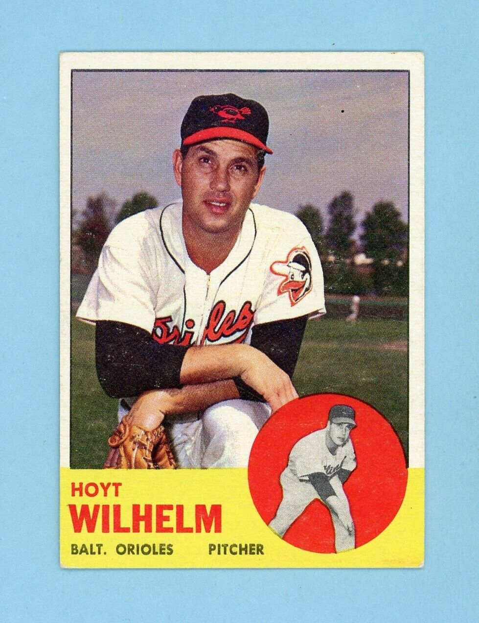 1963 Topps #108 Hoyt Wilhelm Baltimore Orioles Baseball Card EX - EX+