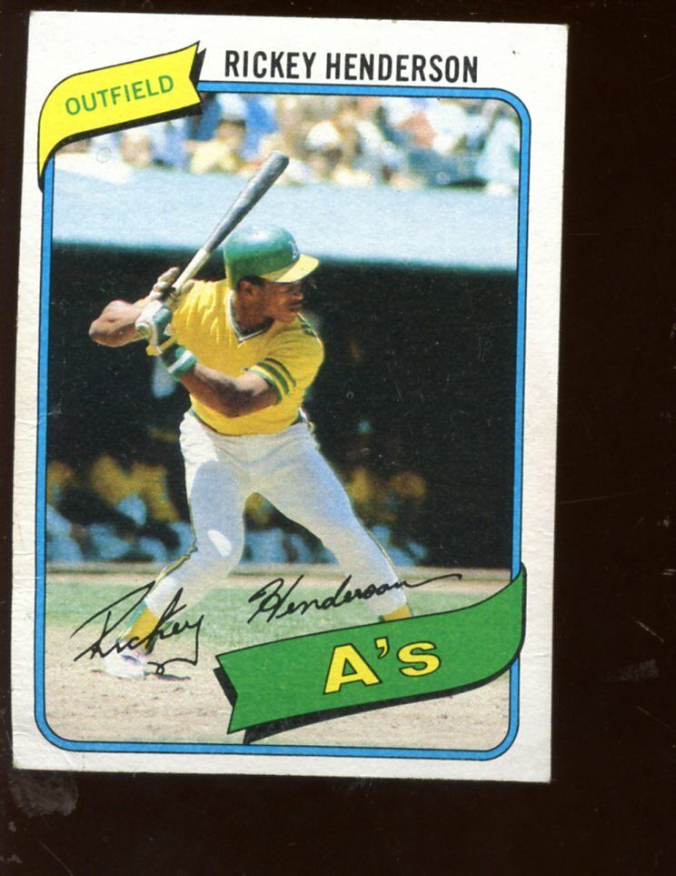 1980 Topps Baseball Card #482 Rickey Henderson Rookie  C