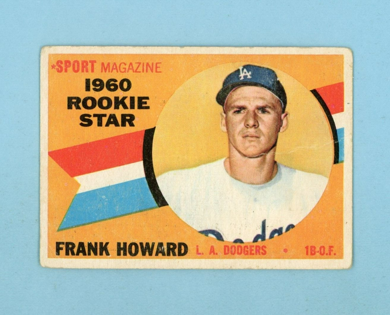 1960 Topps #132 Frank Howard Los Angeles Dodgers Rookie Baseball Card Low Grade