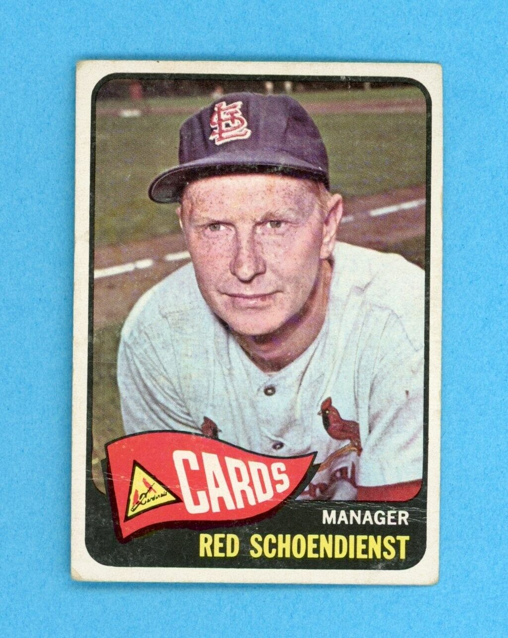 1965 Topps #556 Red Schoendienst St. Louis Cardinals Baseball Card Low Grade