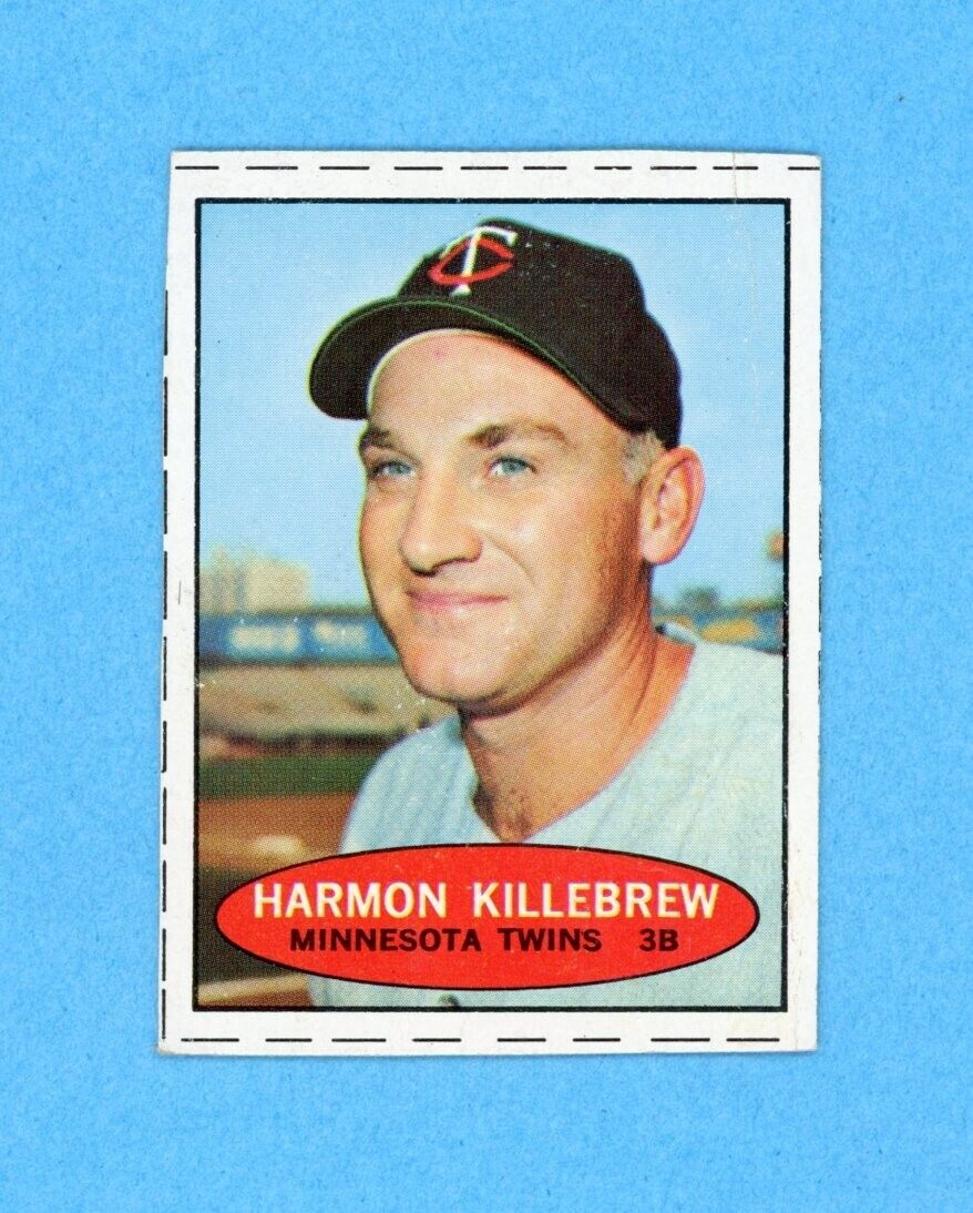 1971 Bazooka Unnumbered Harmon Killebrew Minnesota Twins Baseball Card EX ap crs