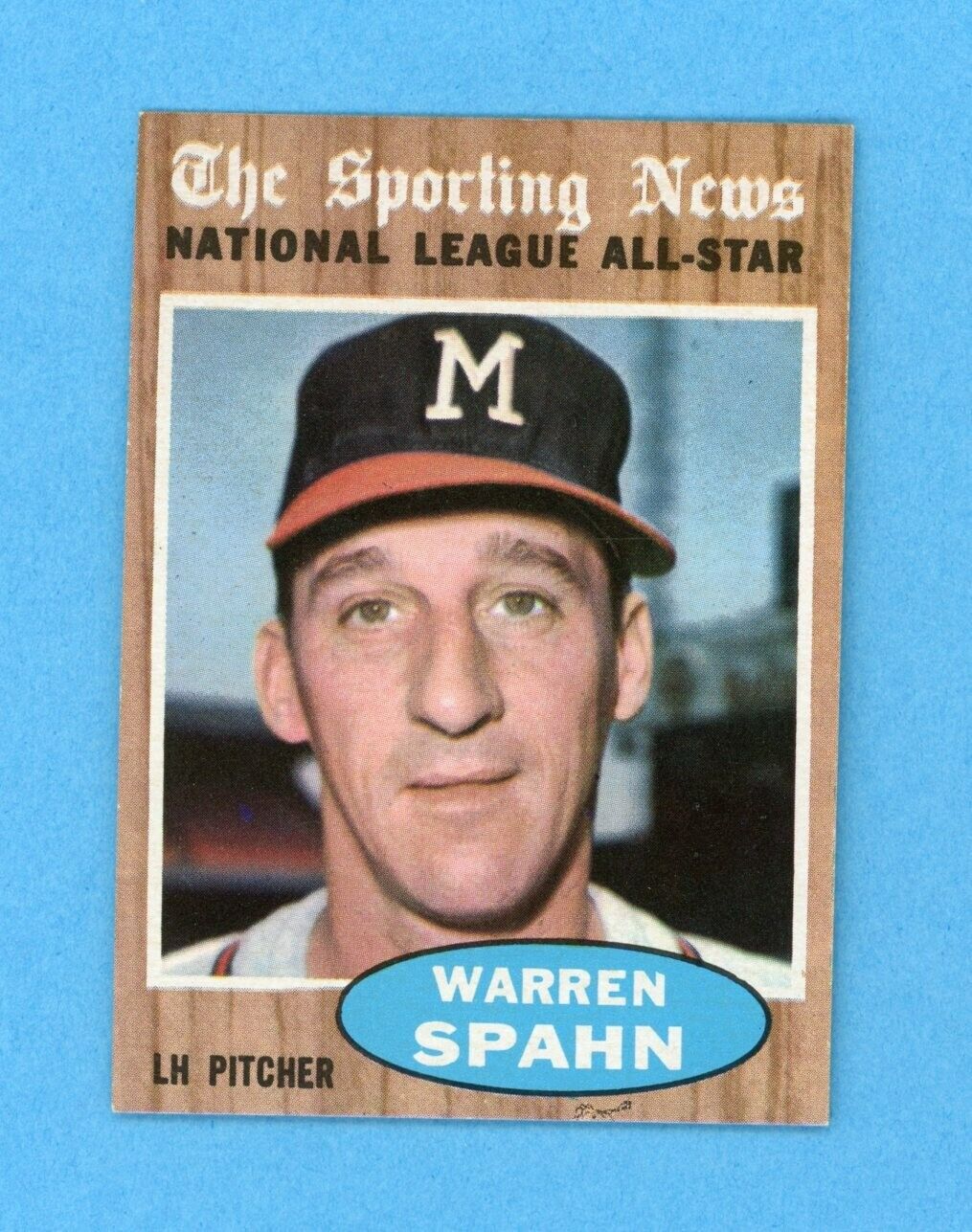 1962 Topps #399 Warren Spahn All-Star Milwaukee Braves Baseball Card NM