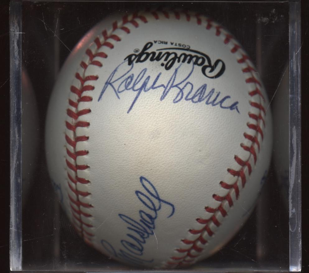 Marshall Pignatano Hassett Branca Lopat Multi Signed Baseball w/ Hologram