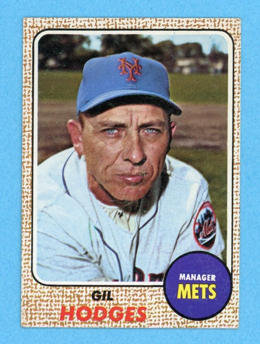 1968 Topps #27 Gil Hodges New York Mets Baseball Card EX