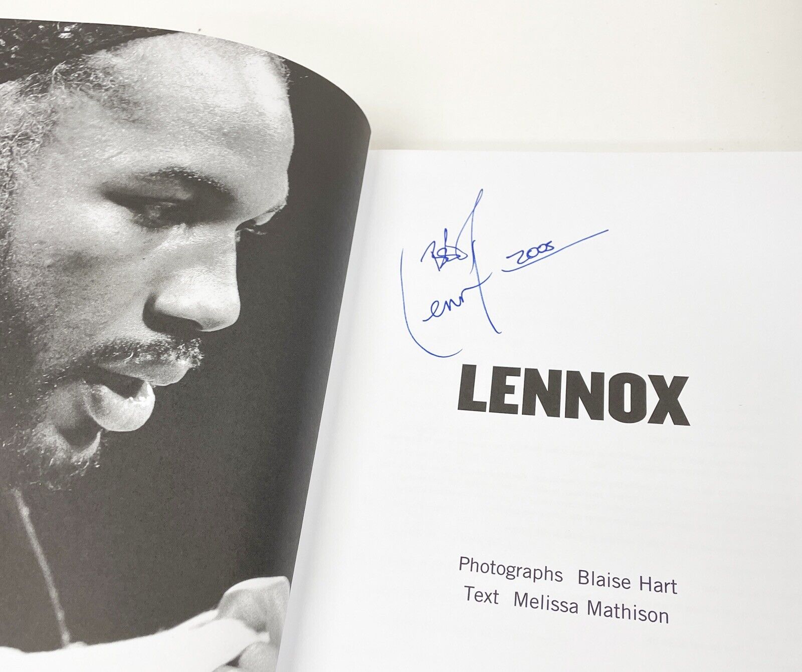 Lennox Lewis Signed Book “Lennox” Auto with B&E Hologram