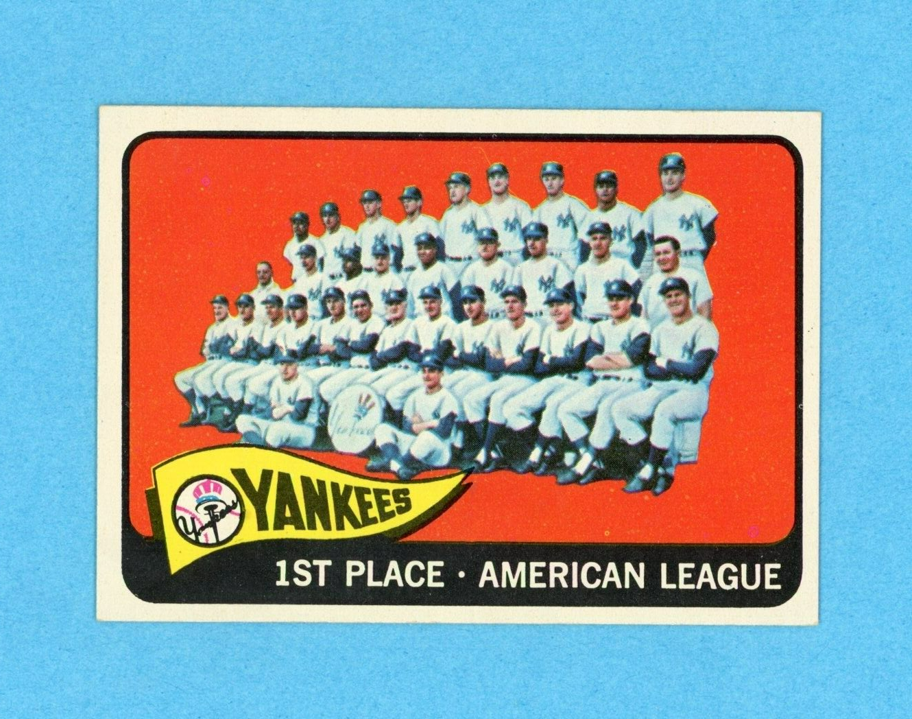 1965 Topps #513 New York Yankees Team Baseball Card E/M - NM