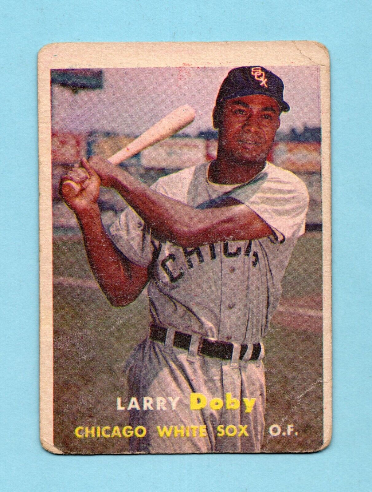 1957 Topps #85 Larry Doby Chicago White Sox Baseball Card Low Grade