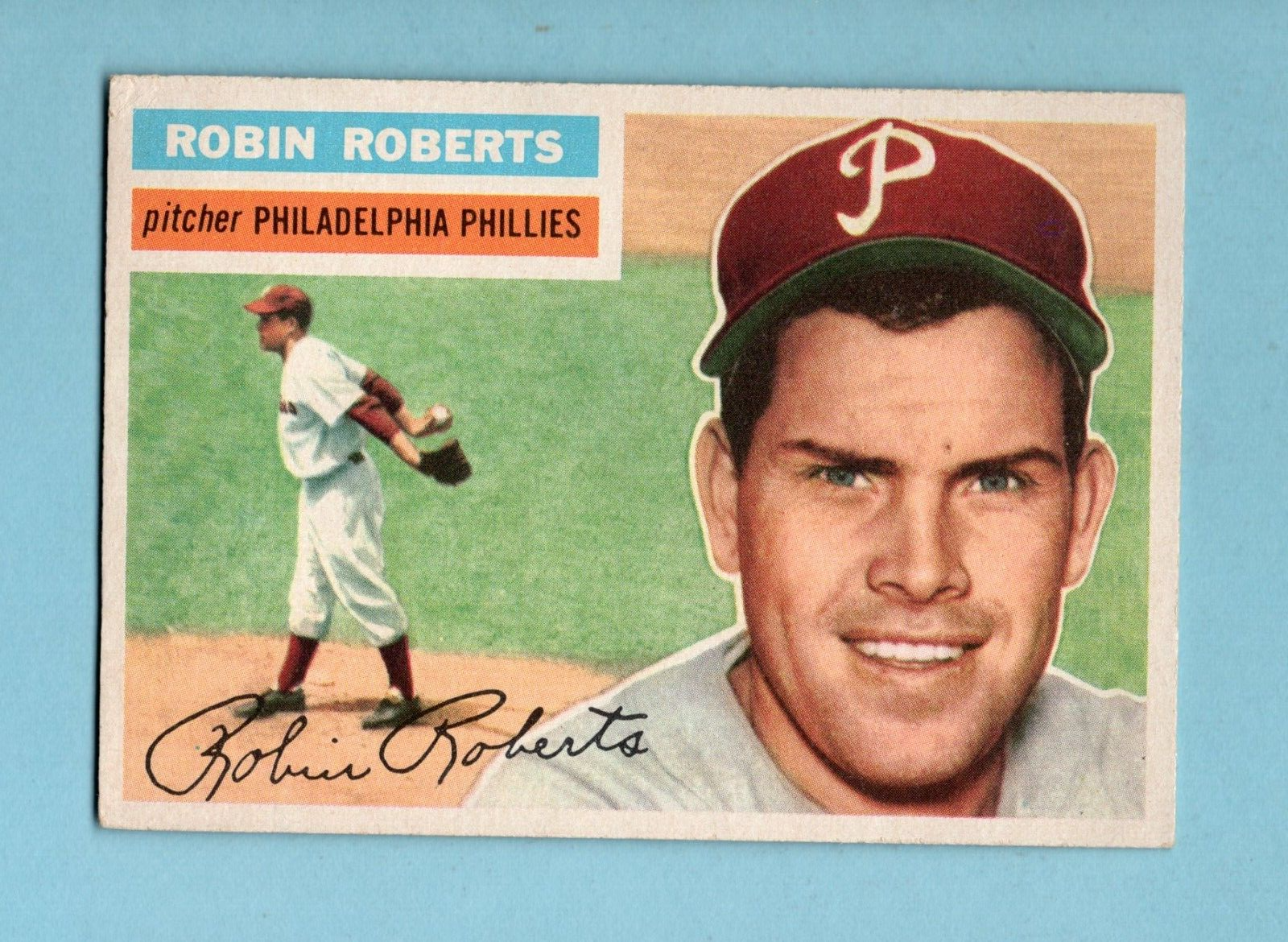 1956 Topps #180 Robin Roberts Phil Phillies Baseball Card E+ - E/M ap twtlc pm