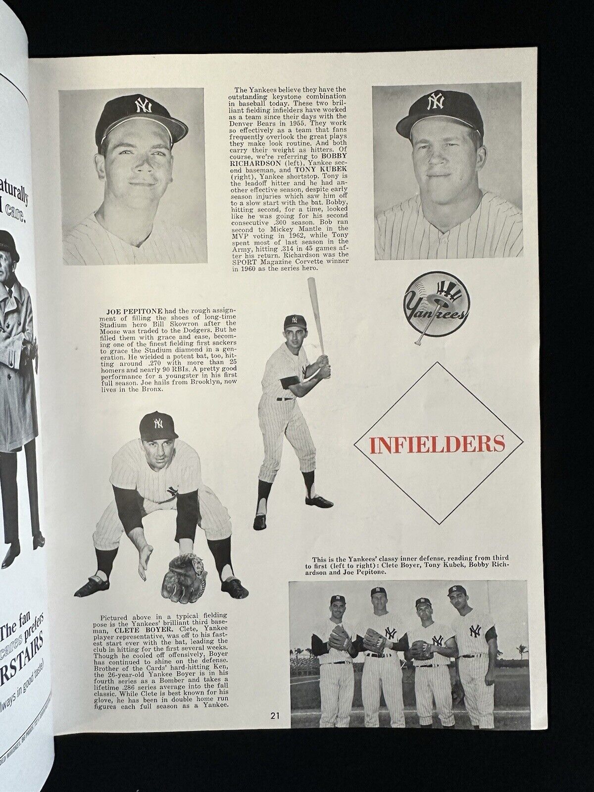 1963 New York Yankees World Series Program vs Los Angeles Dodgers - EX Unscored