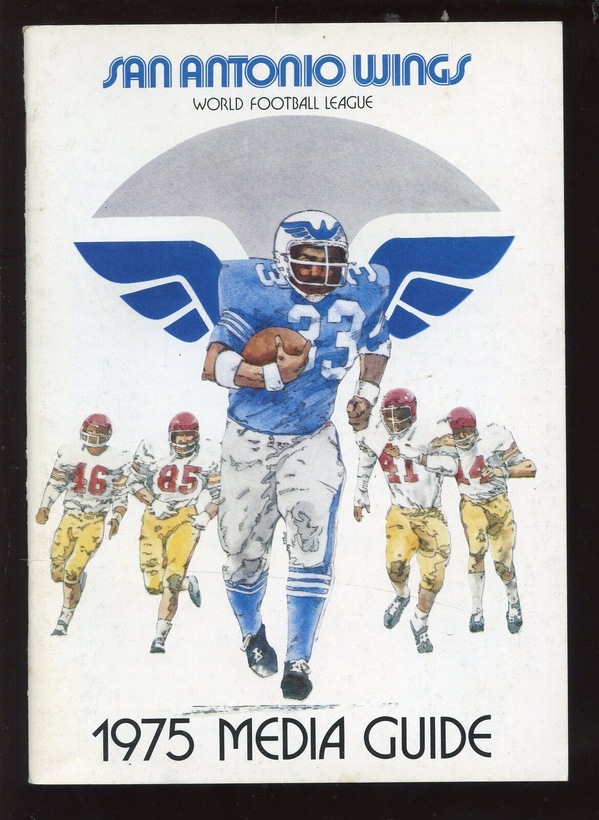 1975 WFL Football San Antonio Wings Media Guide EX+