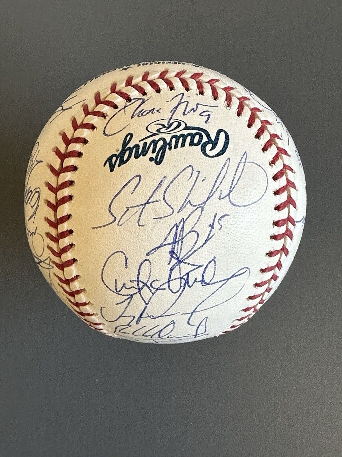 2002 Anaheim Angels TEAM SIGNED Official MLB Baseball w/ 28 sigs World Champs!