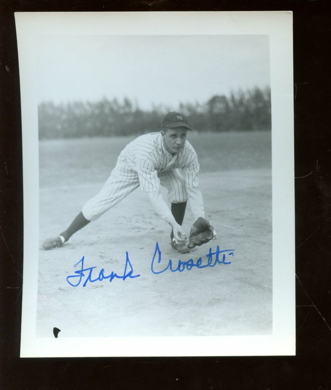 Frank Crosetti New York Yankees Autographed Vintage 4 X 5 Photo Hologram