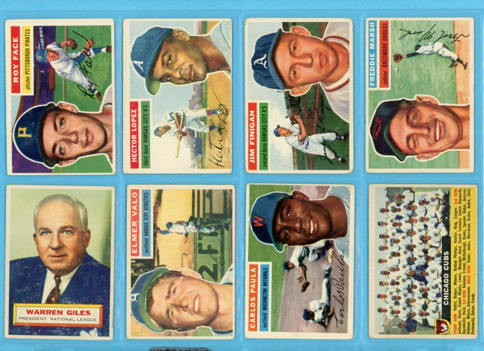 1956 Topps Starter Set Lot of 36 Different White Back Baseball Cards VG - VG+