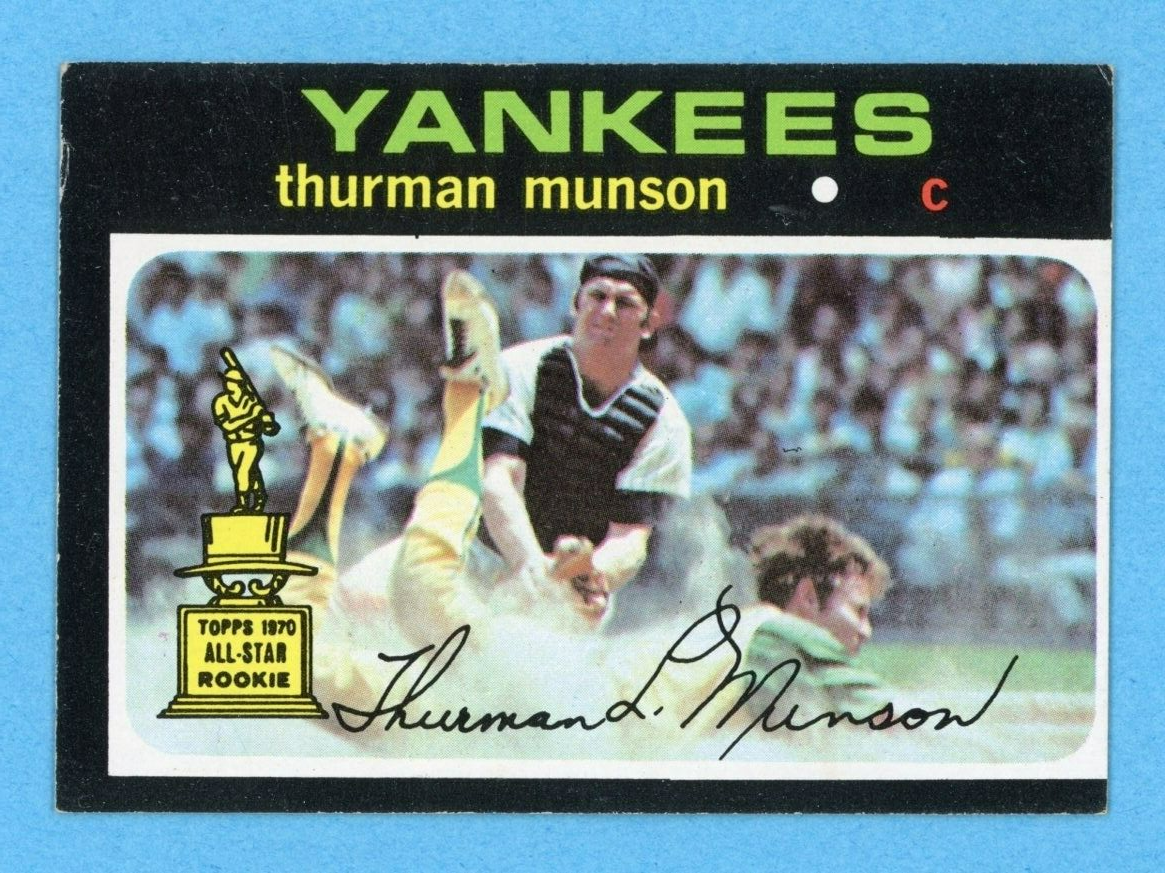 1971 Topps #5 Thurman Munson New York Yankees Baseball Card Ex-Ex+ o/c