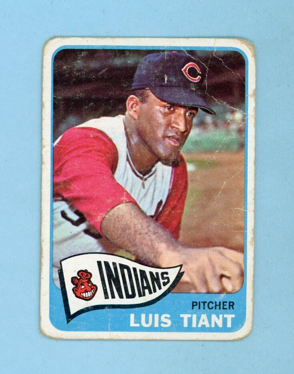 1965 Topps #145 Luis Tiant Cleveland Indians Rookie Baseball Card Low Grade