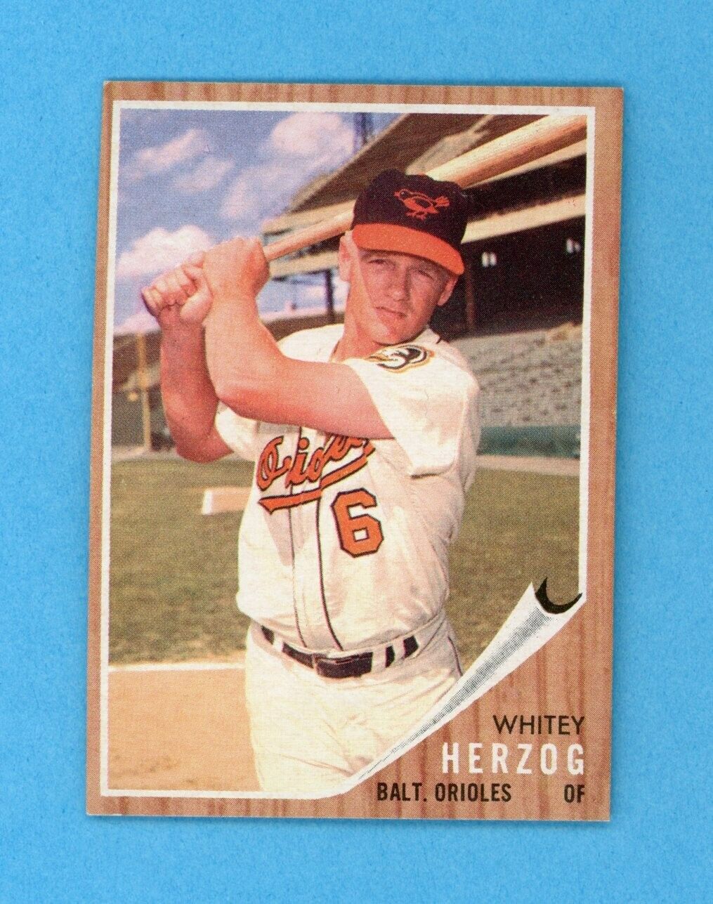 1962 Topps #513 Whitey Herzog Baltimore Orioles Baseball Card NM o/c