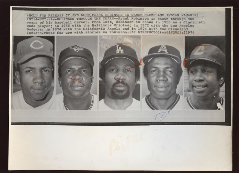 Original 1974 Frank Robinson Through Years Wire Photo