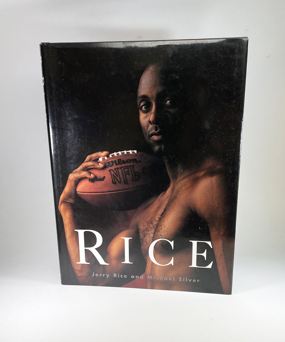 Jerry Rice Signed Book  “Rice” Auto with B&E Hologram