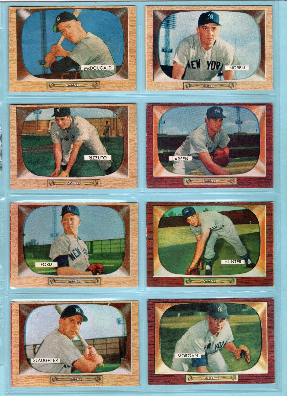 1955 Bowman Lot of 16 Different New York Yankees Baseball Cards VG - NM