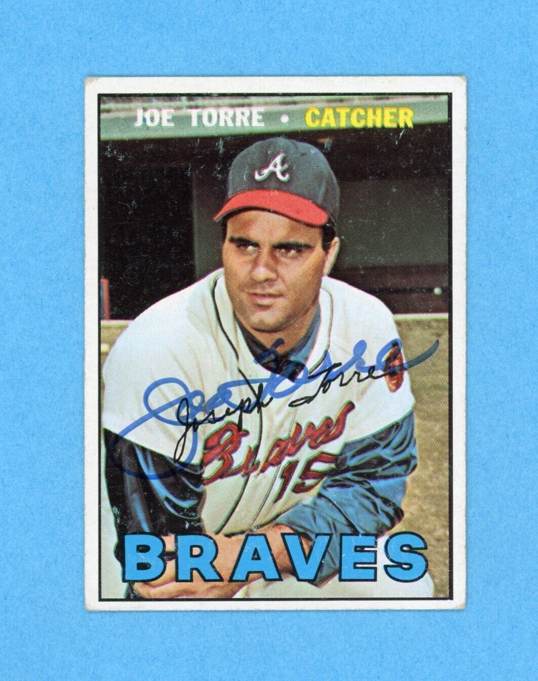 Joe Torre Signed 1967 Topps Card #350 Auto with B&E Hologram