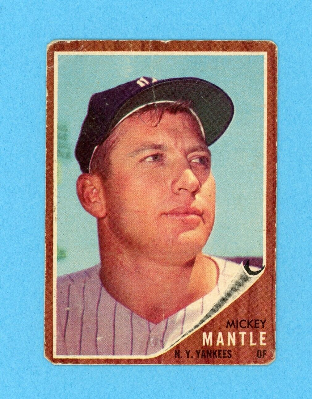 1962 Topps #200 Mickey Mantle New York Yankees Baseball Card Low Grade