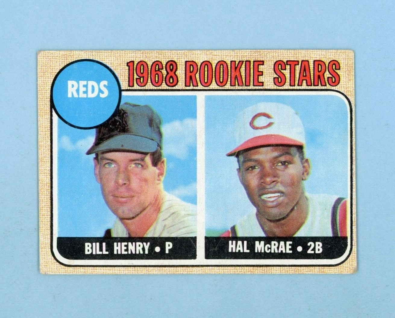 1968 Topps #384 Hal McRae Cincinnati Reds Rookie Baseball Card VG