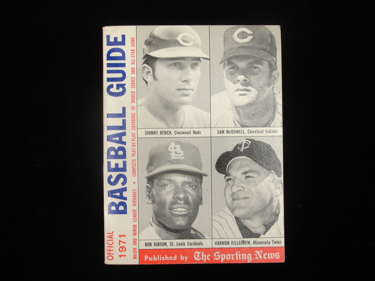 1971 Official TSN Baseball Guide - Bench/McDowell/Gibson/Killebrew Cover