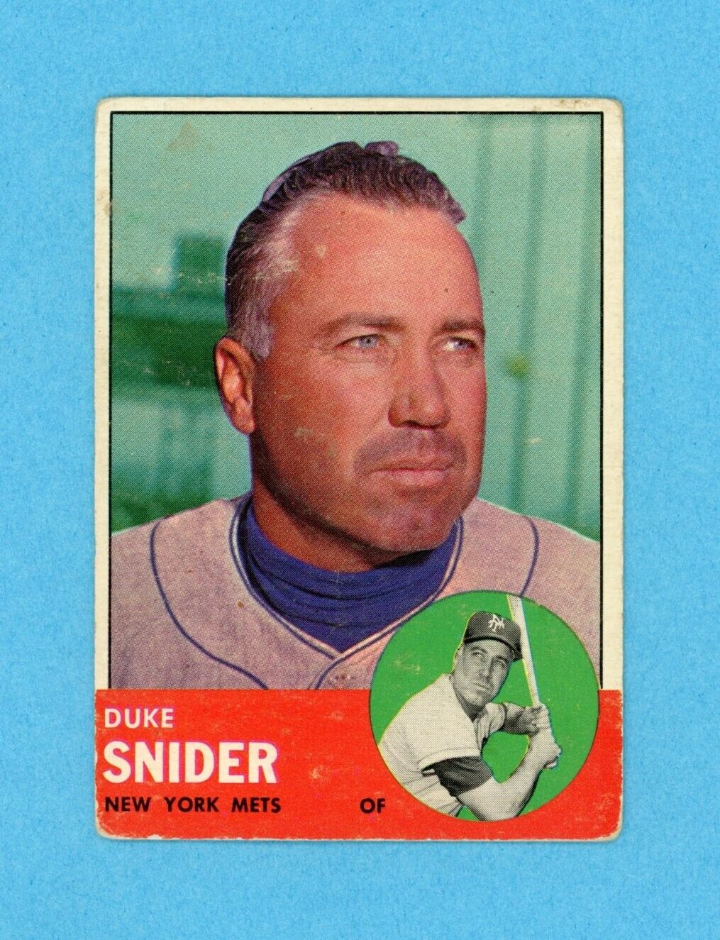 1963 Topps #550 Duke Snider Los Angeles Dodgers High Number Baseball Card VG