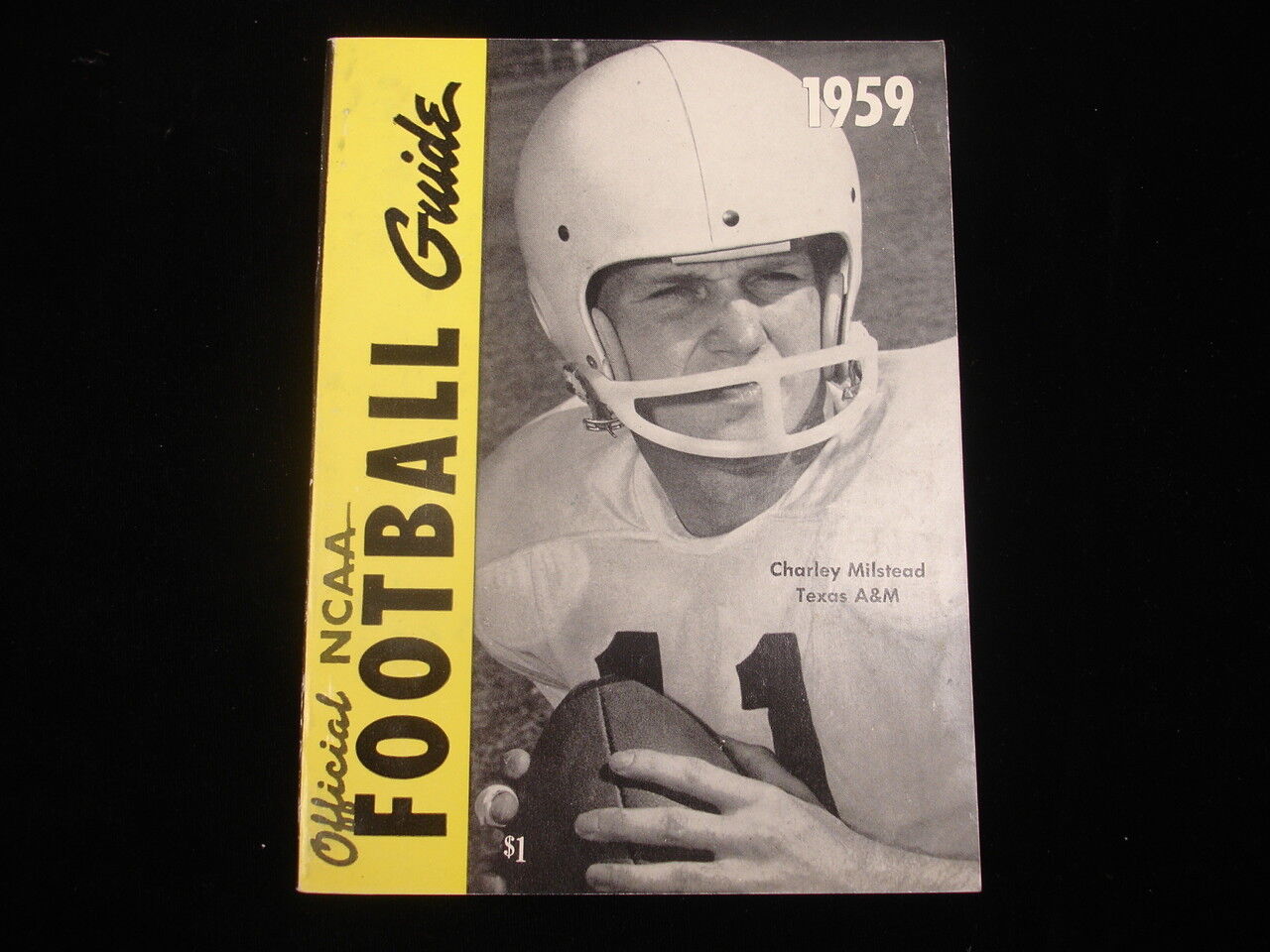 1959 Official NCAA Football Guide - Charley Milstead Cover