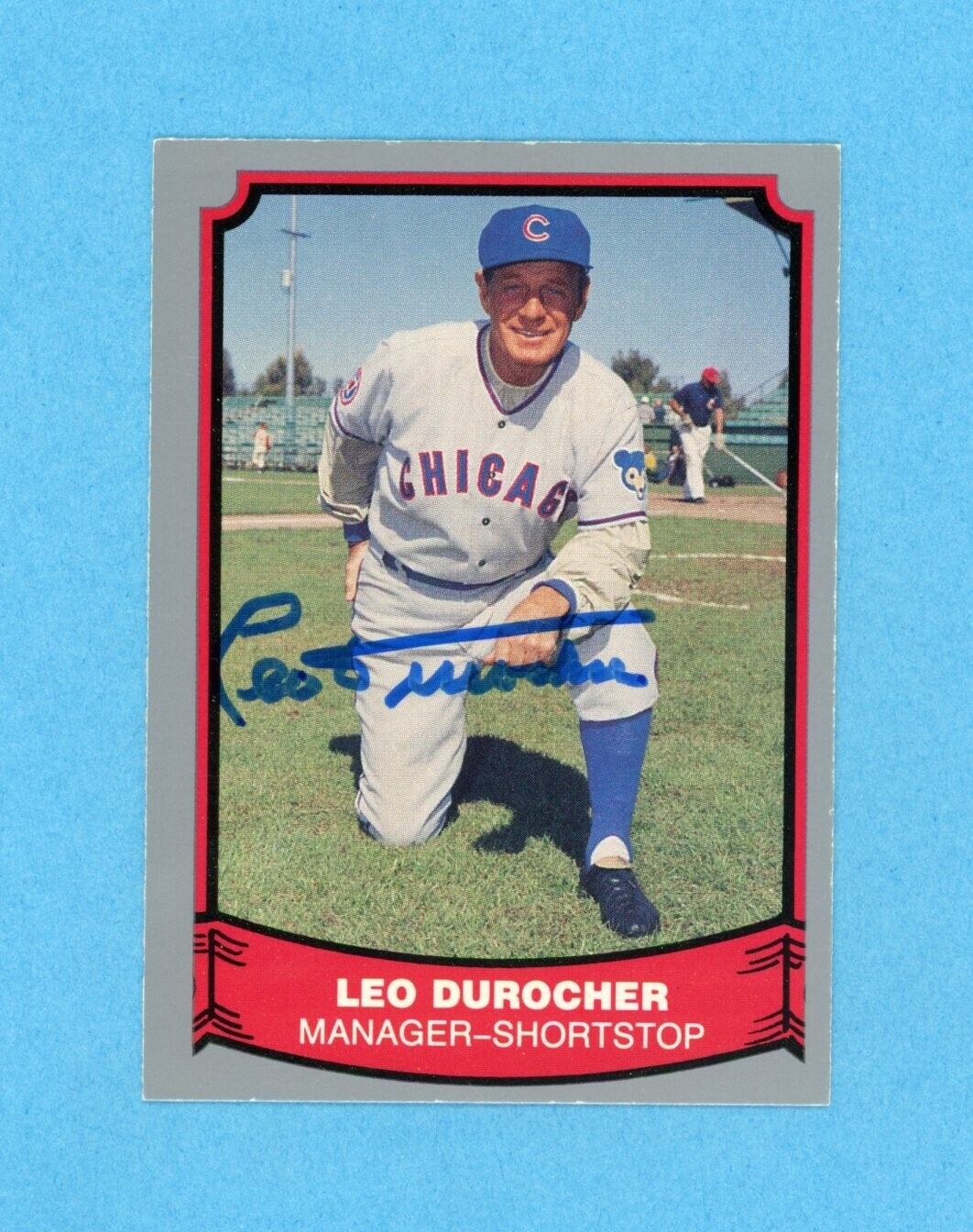 Leo Durocher Chicago Cubs 1988 Pacific Legends 1 #27 Autographed Baseball Card