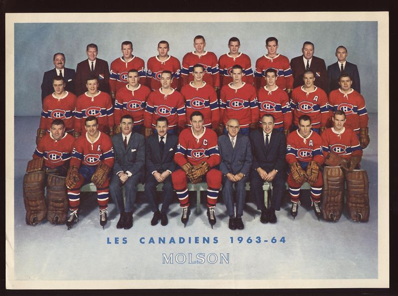 1963/64 Molson NHL Montreal Canadians Team Photo