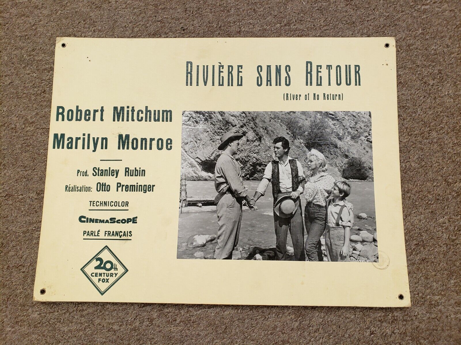 1954 River of No Return Lobby Card w/ Original Photograph - Marilyn Monroe!