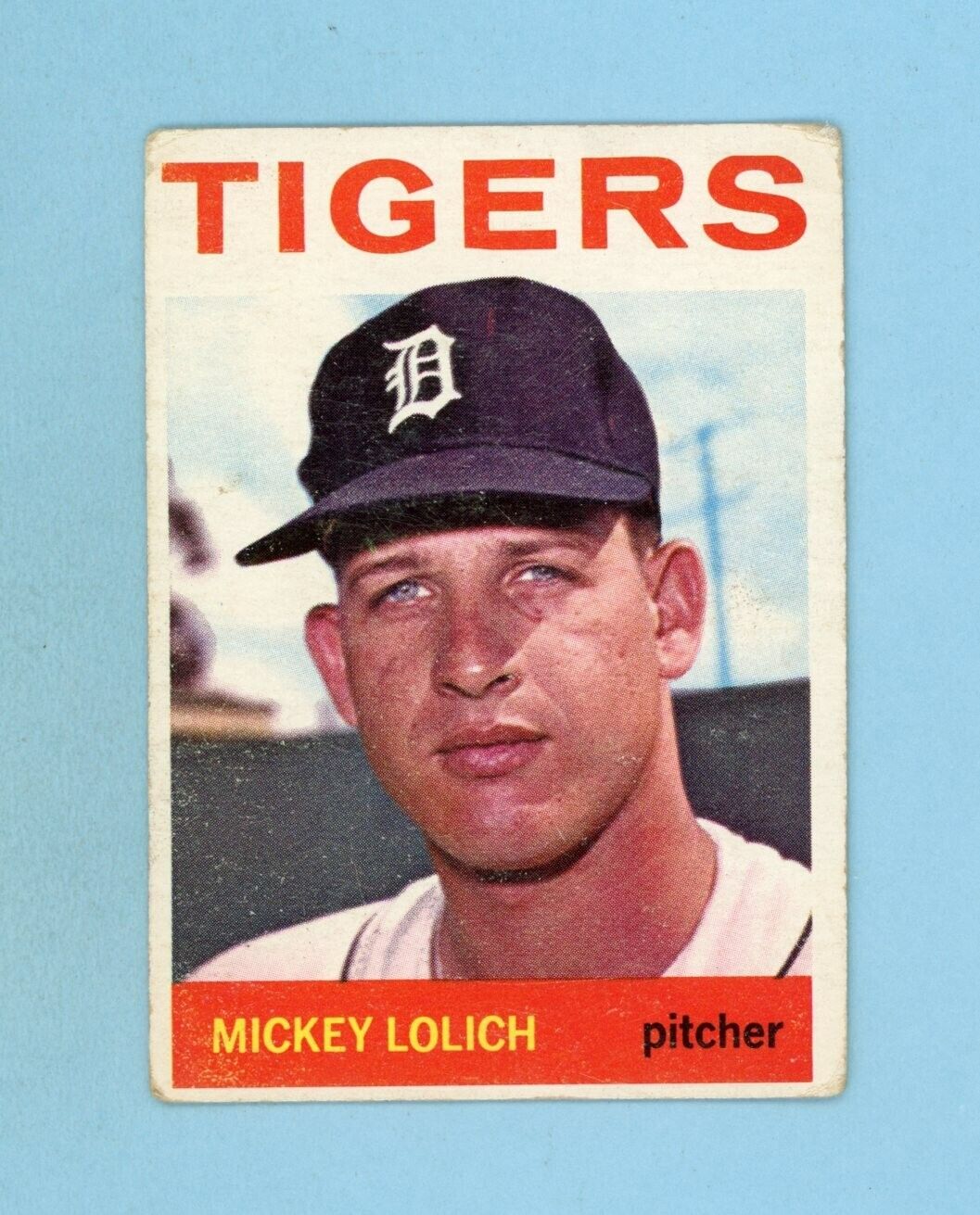 1964 Topps #128 Mickey Lolich Detroit Tigers Rookie Baseball Card VG