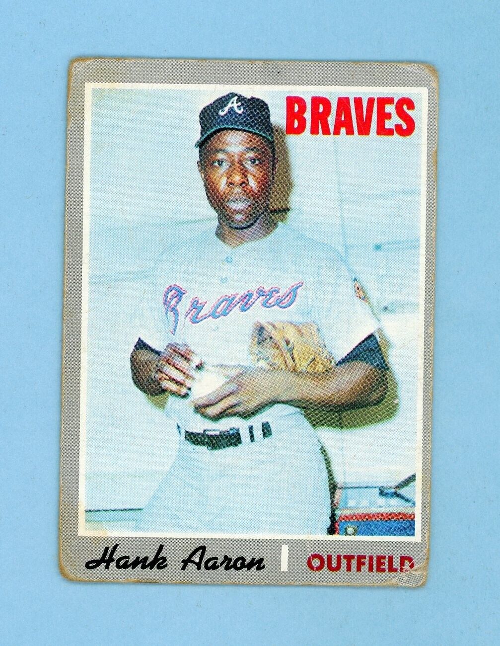 1970 Topps #500 Hank Aaron Atlanta Braves Baseball Card Low Grade