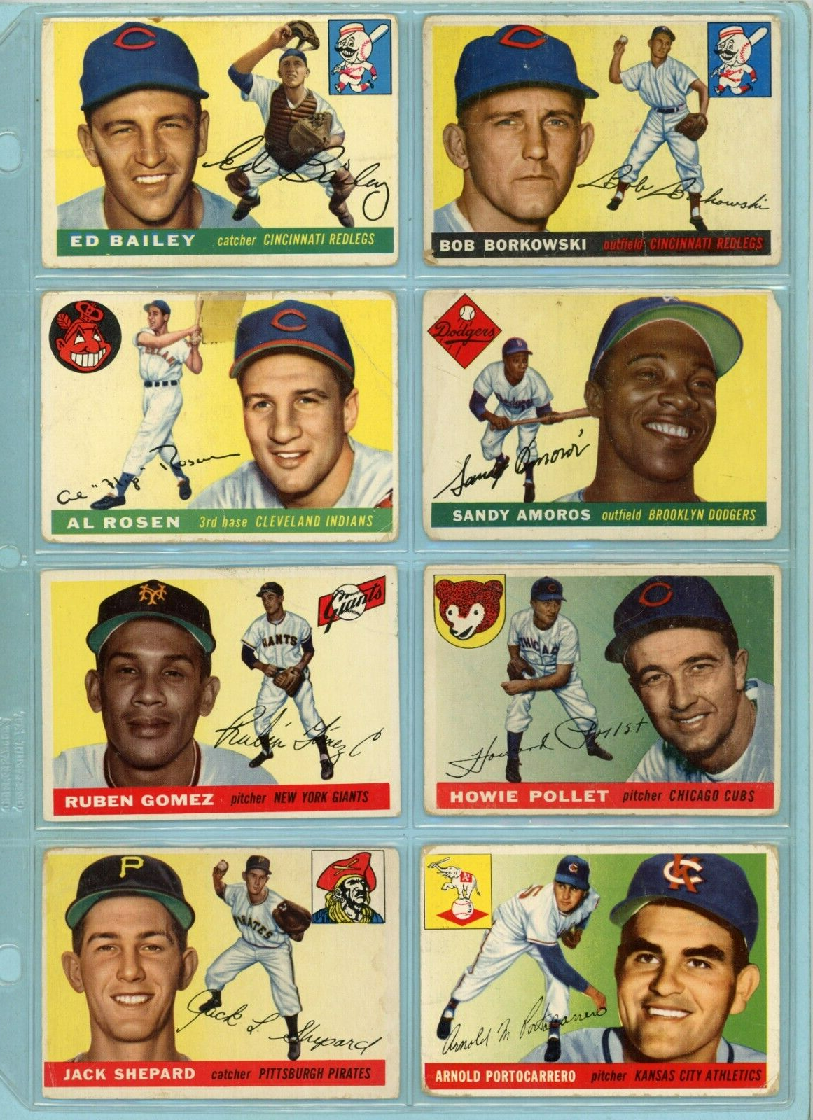 1955 Topps Starter Set Lot of 132 Different Baseball Cards Low Grade