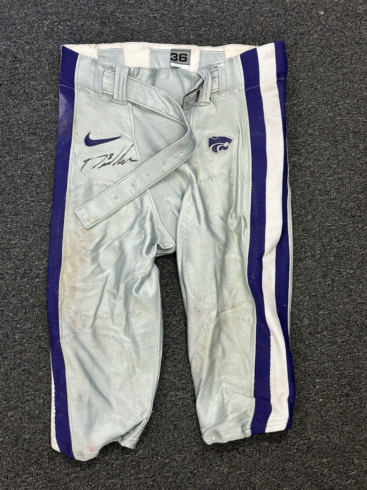 c. 2000s Kansas State Wildcats GAME USED AUTO Nike NCAA College Football Pants