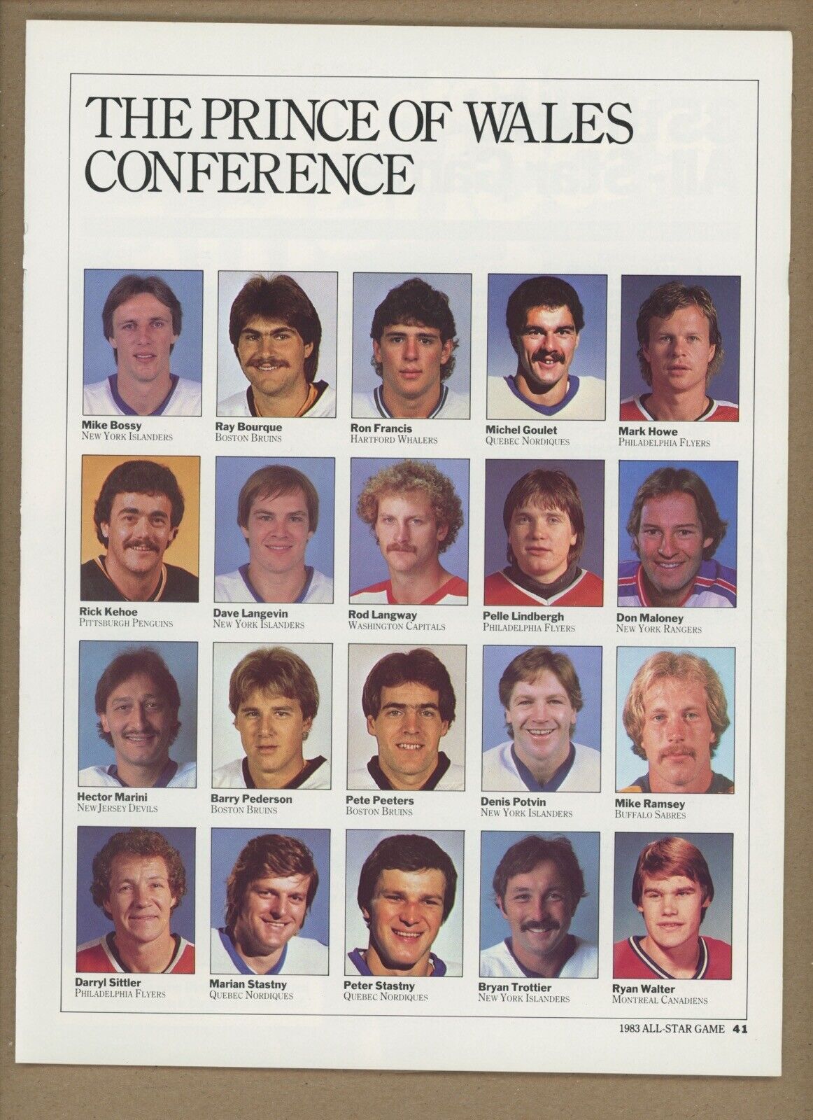 35th NHL All-Star Game Program 1983 • VG-EX